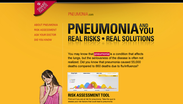 Pfizer: Pneumonia Campaign(Unbranded) microsite